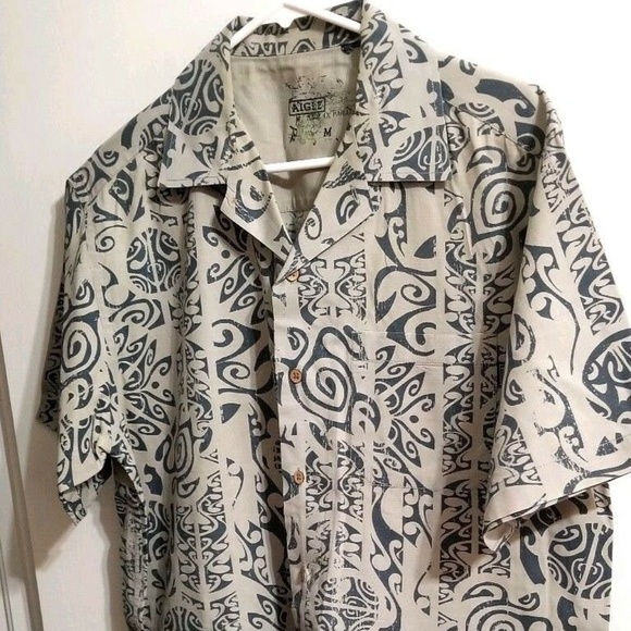 Aigle Other - Aigle Camp Shirt Hawaiian Tribal Wooden Buttons